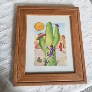 Framed watercolor print